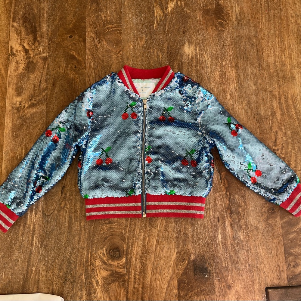Rockets of Awesome Sequined Cherry Jacket. Size 5 (Girl)